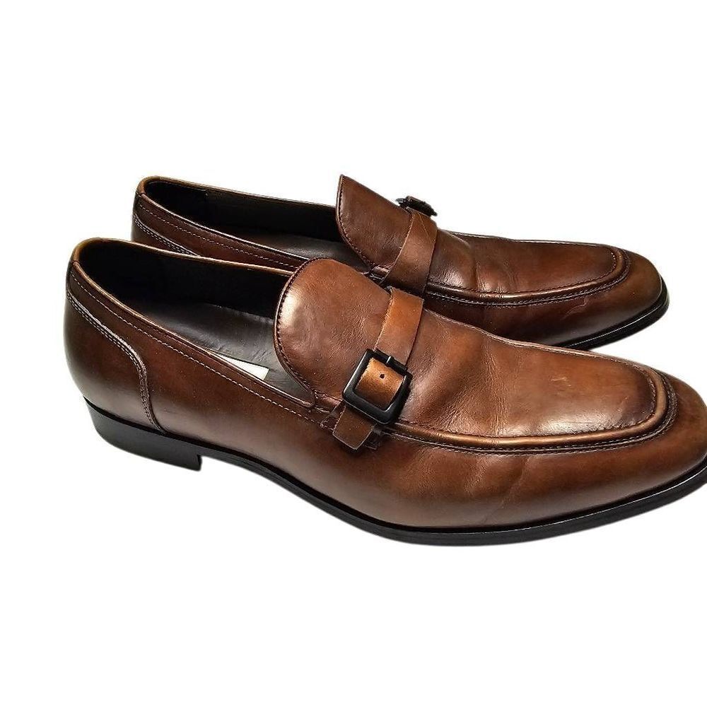Kenneth Cole New York On Lock Bike Toe Dress Shoes, Cognac - Men's Dress Shoes S